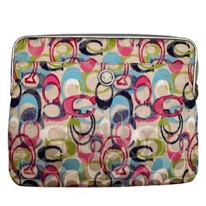 Coach Poppy Ikat Universal Tablet Case Signature C Multi Color NWOT Travel